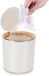 GELLDG Mini poubelle avec couvercle - 2,6 litre - Blanc