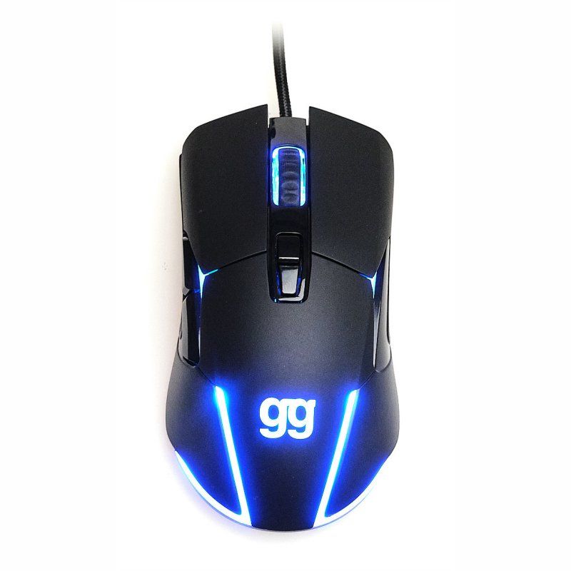 iggual IGG317983 Gaming Mouse - 7200 DPI - USB Type-A - Ambidextrous - Black