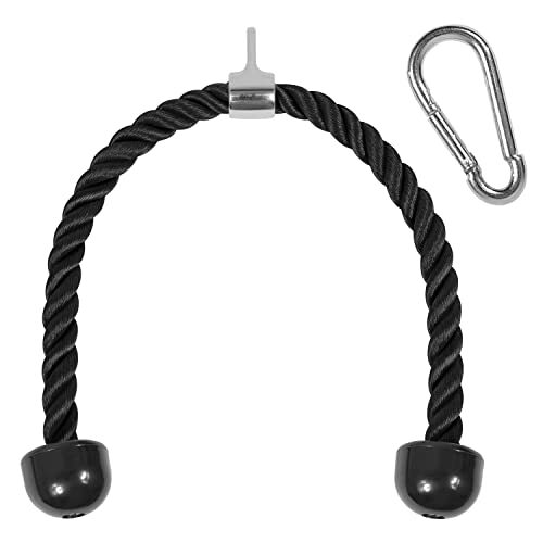 Yes4All Z6BK Tricep Rope - Oefenmachine Bevestiging Druk omlaag - 36" Touw Lengte (zwart)