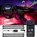 Tesla Éclairage LED Auto - Lumière d'ambiance pour intérieur de voiture - 4 pièces 48 LED Bande Accessoires auto - Éclairage intelligent pour tableau de bord et console centrale