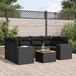 Maison Exclusive - Ensemble de meubles de jardin 7 pièces avec canapé et coussins, noir, en polyrotin