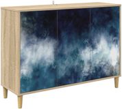 vidaXL Dressoir RAALTE Sonoma 102 x 33 x 75 cm Bruin Bewerkt hout