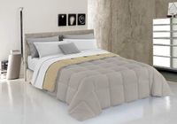 Italian Bed Linen Elegante winterdekbed, microvezel, crème/lichtgrijs, 220x260cm