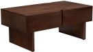 ATMOSPHERA CREATEUR D'INTERIEUR Table basse rectangulaire 2 tiroirs 2 niches Nyero 60x109cm marron