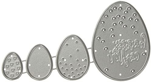 RAYHER 50156000 Stanssjabloon set - Paaseieren - Kleurloos - 1,5-4,5 cm x 1,1-3,2 cm