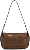 GUESS Bronna Shoulder Satchel Bag Brown