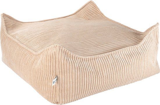 Wigiwama Corduroy Square Ottoman / Poef - 80x70x50cm - Brown Sugar