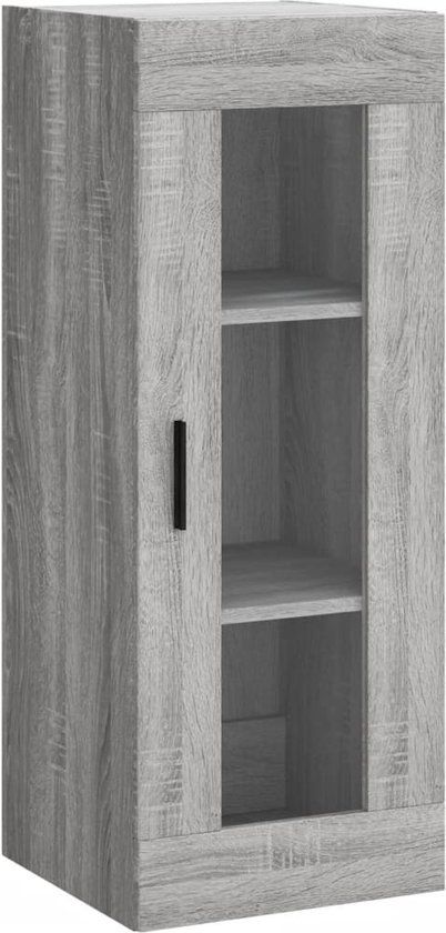 VidaXL Bovenkast 34,5x34x90 cm grijs sonoma eikenkleurig