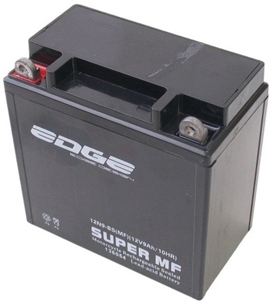 Edge Accu 12N9-BS (MF) YB9B 12V 9Ah - Piaggio/Vespa/Gilera (met gelvulling)