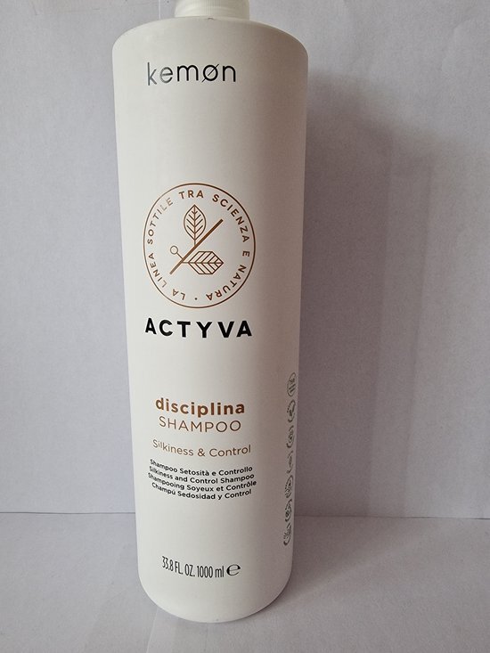 Kemon ACTYVA Disciplina Shampoo , Silkiness and Control Shampoo 1000ml