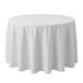 Surmente Tafelkleed 228 cm rond polyester tafelkleed voor bruiloften, banketten of restaurants (wit)