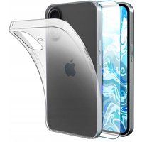 Apple iPhone 17 Case - Transparent TPU Silicone Gel Fine Cover + Screen Protector
