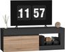 HOMCOM TV-standaard - Spaanplaat - 140x40x48cm - Zwart