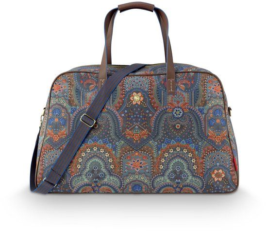 Pip Studio Tovy Weekendtas Dames Reistas Jabali Blauw 65x25.5x35cm