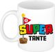 Bellatio Decorations Cadeau koffie/thee mok voor tante - wit - super Tante - 300 ml