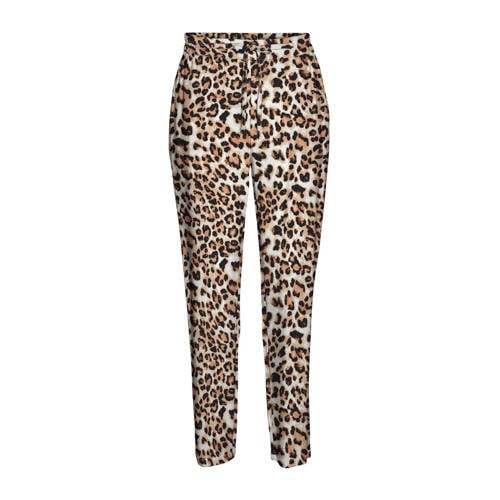 VERO MODA VERO MODA straight fit broek VMEASY met dierenprint donkerblauw/ecru