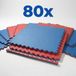 Toorx Tatami Puzzle mats – Set of 80 – Martial arts mat and Sports floor – 80 m² – 100 x 100 x 2 cm – Rouge/Bleu