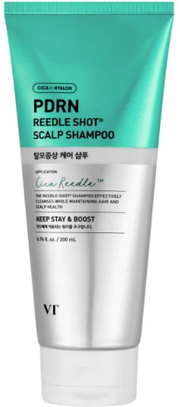 VT Cosmetics VT PDRN Reedle Shot Scalp Shampoo - Detox shampoo voor alle haartypes, tegen haaruitval, unisex, 200 ml