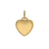 Lucardi Dames Stainless steel goldplated hanger met graveerplaat hart voor dames - Hanger - Staal - Goudkleurig