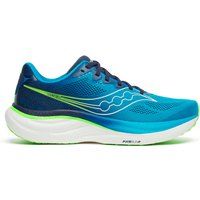 Saucony Ride 19 Neutrale schoen Heren-blauw, neongroen, Maat 44