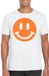 Bellatio Decorations Verkleed shirt heren - Smile / Emoticon - wit - carnaval/foute party - feestkleding L