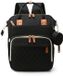 E-CrossStu GmbH Sac à dos noir - Sac à dos multifonctionnel pour bébé - 29x16x39cm - Port de chargement USB - Sac à langer