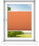 time4blinds - Plisségordijn zonder boren op maat gemaakt - Vouwgordijn - Plisségordijn privacy en zonwering - Eenvoudige installatie - Kant-en-klaar plisségordijn - 100x100 cm - Oranje
