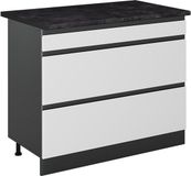 Vicco Keukenonderkast R-Line, Wit/Antraciet, 100 cm antraciet werkblad