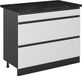 Vicco Keukenonderkast R-Line, Wit/Antraciet, 100 cm antraciet werkblad