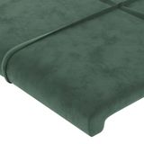 VidaXL Hoofdeinde donkergroen, 144 x 5 x 78/88 cm, fluweel