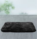 Spirella Fino Badmat, langpolig, 25 mm, pluizig, antislip, te gebruiken met vloerverwarming, sneldrogend, 60 x 90 cm, zwart