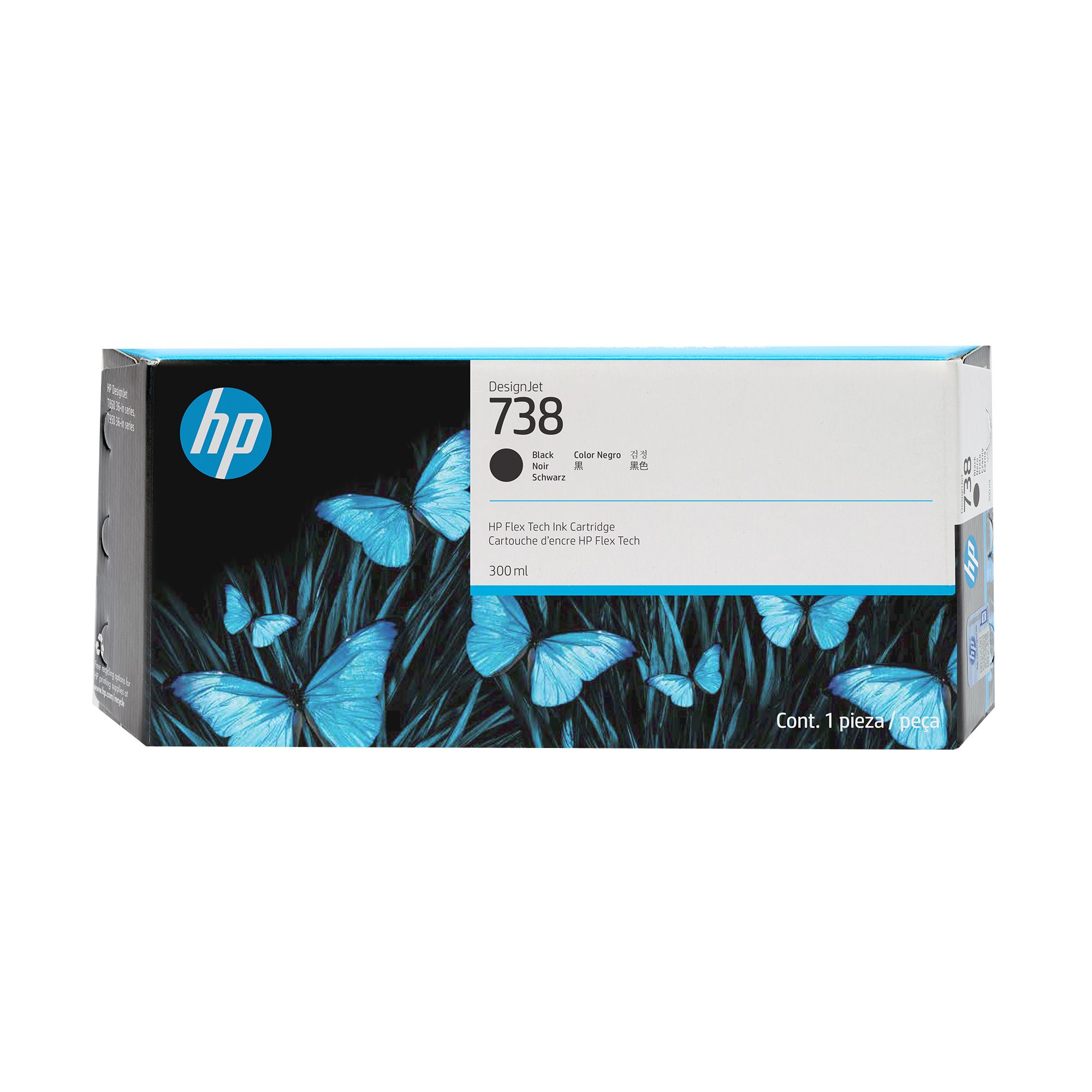 HP 738 300 ml Zwarte Inktcartridge voor DesignJet