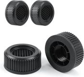 Merkloos Antislipmatten Wasmachine - Voetdemper Onderstel - Apparaten Stabiliseren - Diepe Groeven Grip - 4 Stuks - Zwart