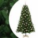 vidaXL Kunstkerstboom met kerstbal 210 cm 300 LED's Warmwit PVC Groen