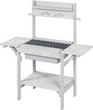 roba Modderkeuken 'BBQ', kinder buiten- en tuinkeuken voor water & zand, weerbestendig, massief hout, grijs
