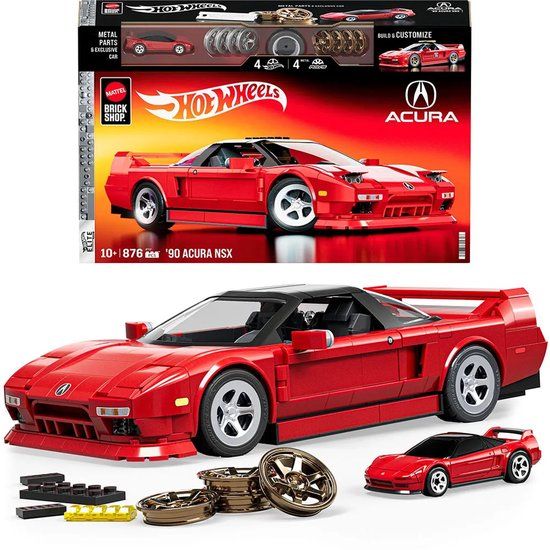 Mattel Brick Shop Hot Wheels '90 Acura NSX Building Set - 276 Pieces