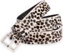 Legend Dames - Leren riem - Cheeta Wit - 95cm