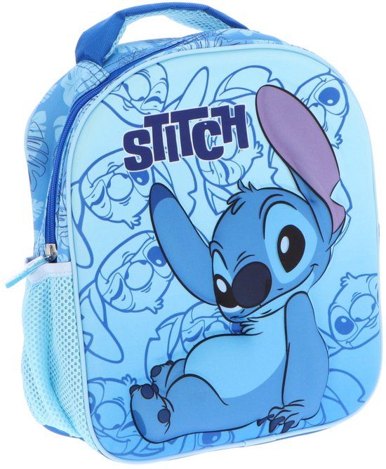 Lilo & Stitch 3D Rugzak - Schooltas - Polyester - Blauw - Rugzak kind