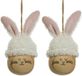 Decoris Paasei - 2x - 12 cm - Kunststof - Wit
