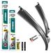 HEYNER® Essuie-glace pour RENAULT KANGOO BE BOP 02.2009 - 09.2010, Essuie-glace plat HYBRID, Aérodynamique & Flexible, Revêtement Nanographite