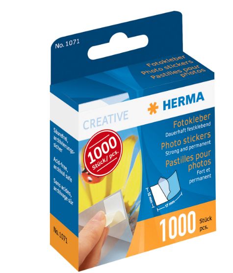 HERMA Fotohoekjes - Wit - Zelfklevend - 1000 stuks