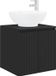 vidaXL meuble-lavabo mural noir