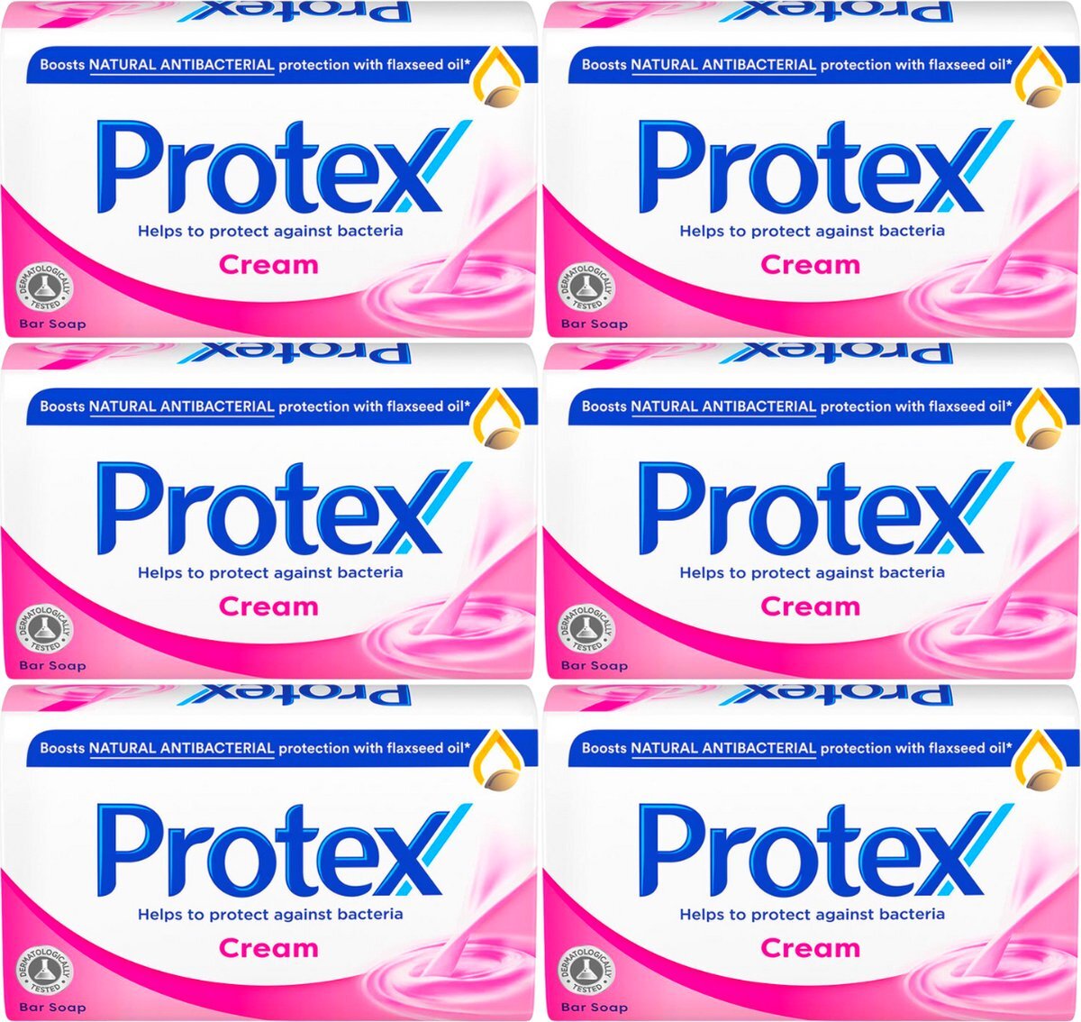 Pro-Tex Handzeep Cream - Antibacteriële Zeep - Voor Gezicht en Lichaam - Soap - Zeep Blok - 6 x 90 g