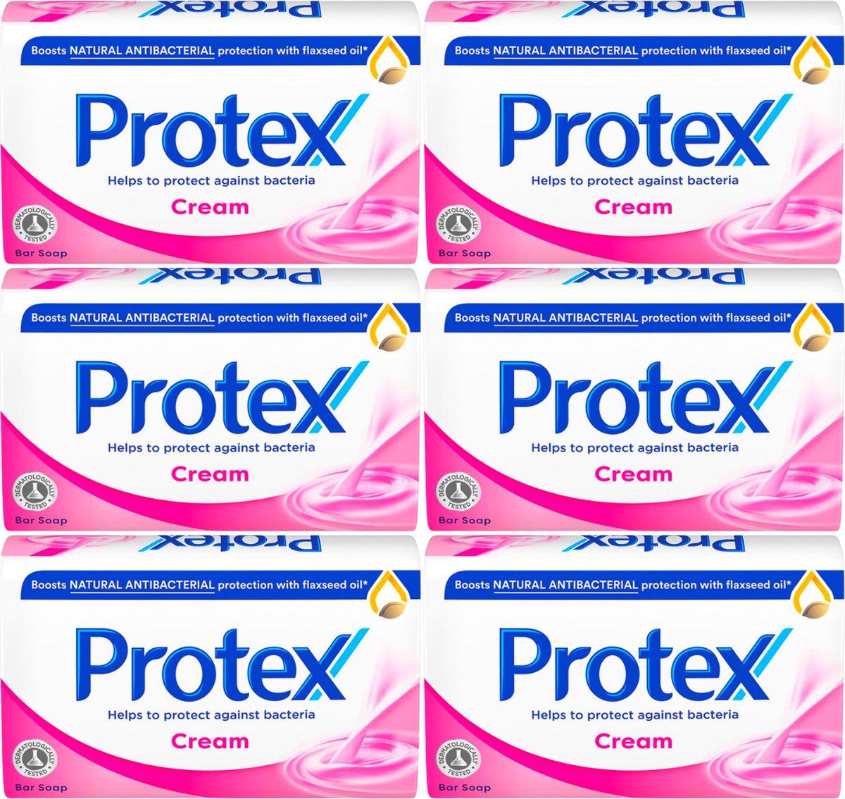 Pro-Tex Handzeep Cream - Antibacteriële Zeep - Voor Gezicht en Lichaam - 6 x 90 g