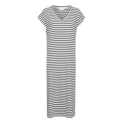 Kaffe gestreepte jurk KAliddy zwart/wit