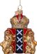 Vondels Ornament glass gold shield of Amsterdam H9.5cm