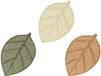 Decoris Set de table forme feuille 46.5cmx30cm