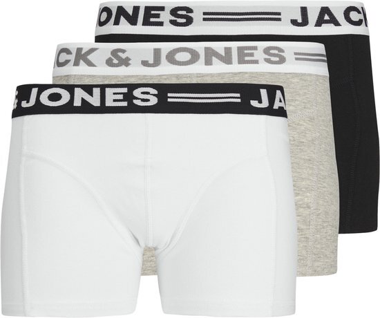 JACK&JONES JUNIOR SENSE 3 Pack Jongens Onderbroek - Maat 152