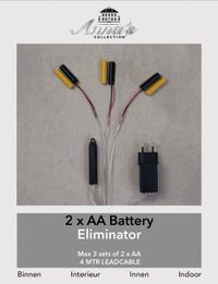 Anna's Collection Batterijvervangers - voor 2x AA batterijen - 3 apparaten - Batterij Eliminator - batterij adapter