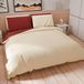 PETTI Artigiani Italiani - Dekbedovertrekset 150x200 cm met 1 Kussensloop 50x80 cm, Zachte Microvezel, Crème - Bordeaux